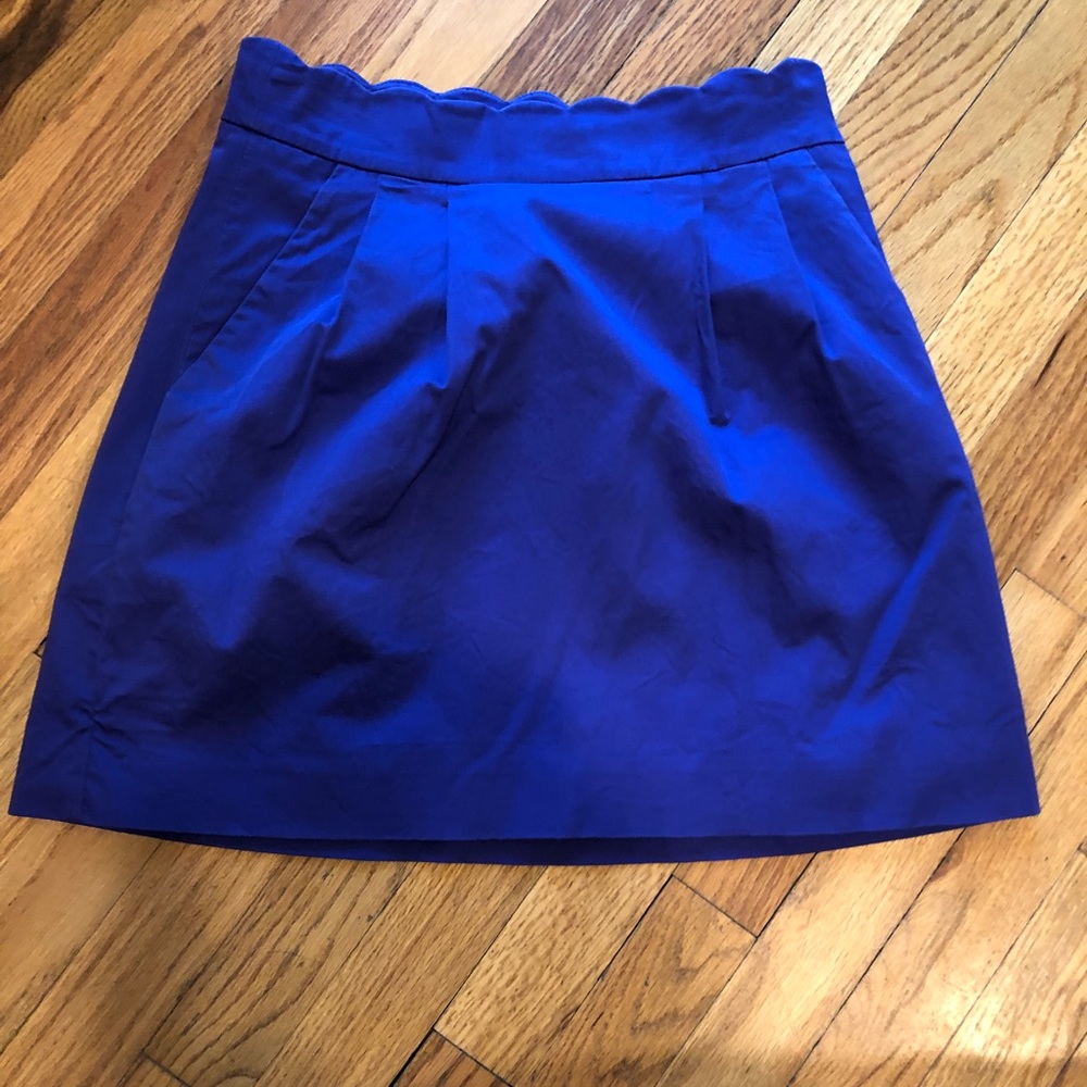 Jcrew scalloped mini skirt